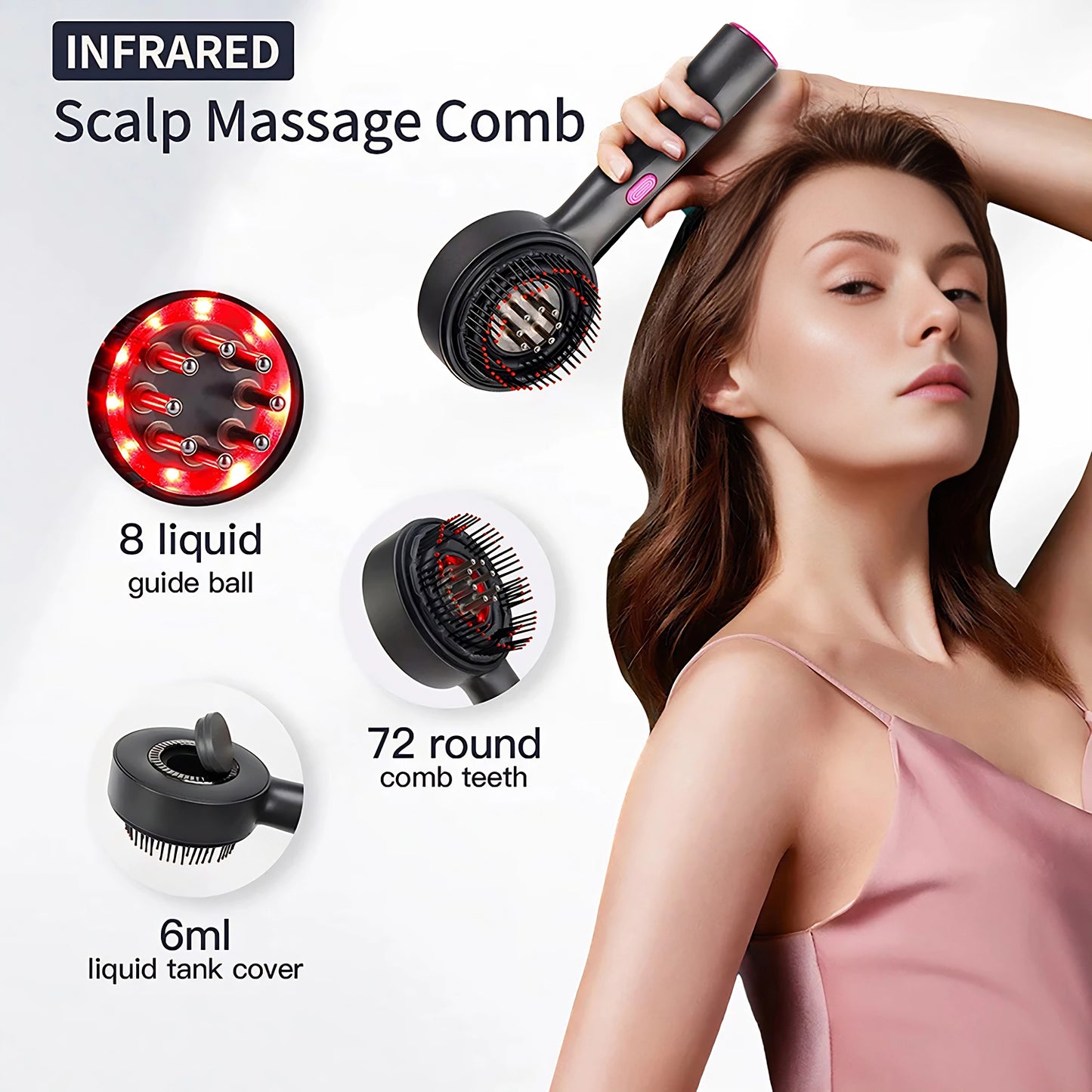 MassTec Red Light Hair Growth Massage Comb - NEESTEC