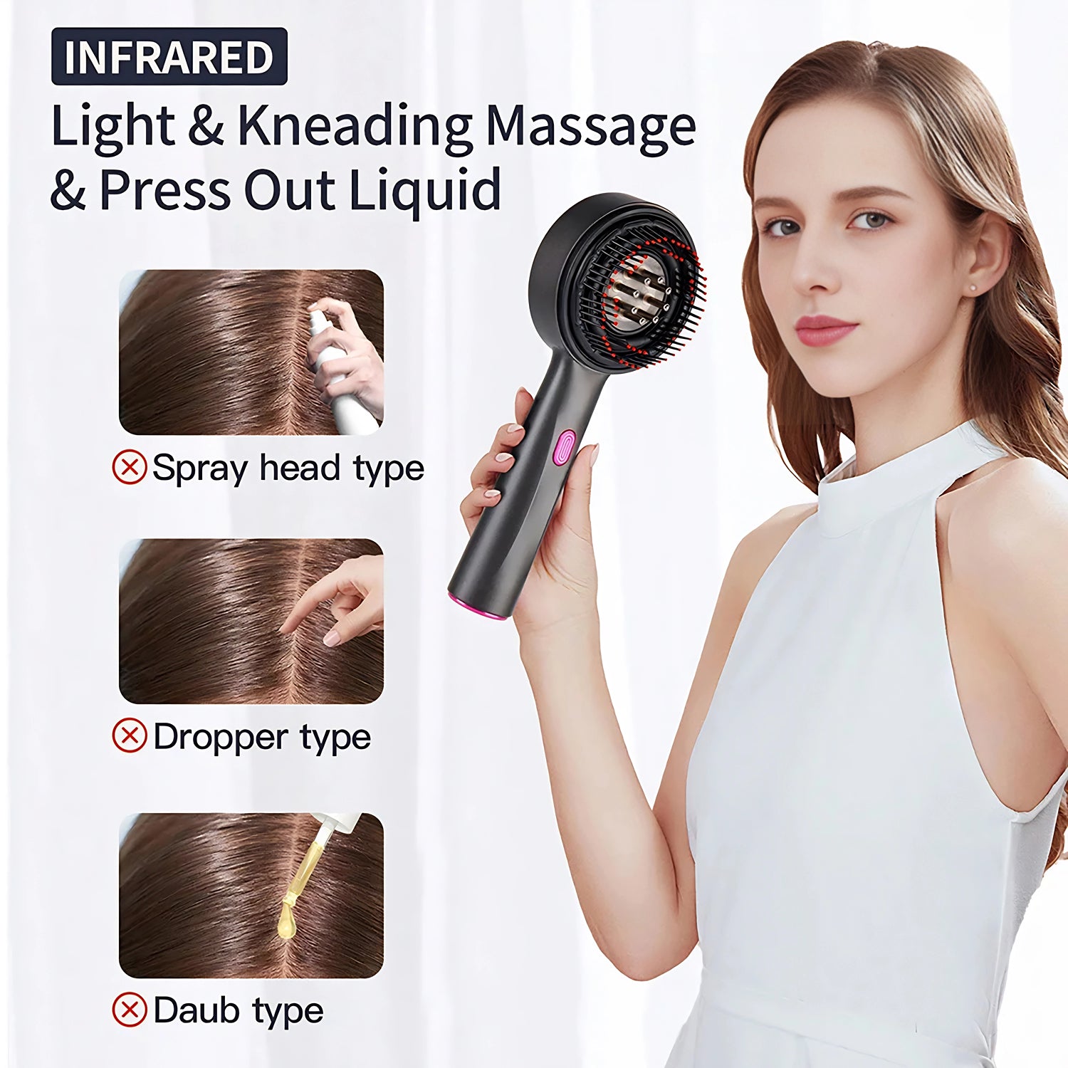 MassTec Red Light Hair Growth Massage Comb - NEESTEC