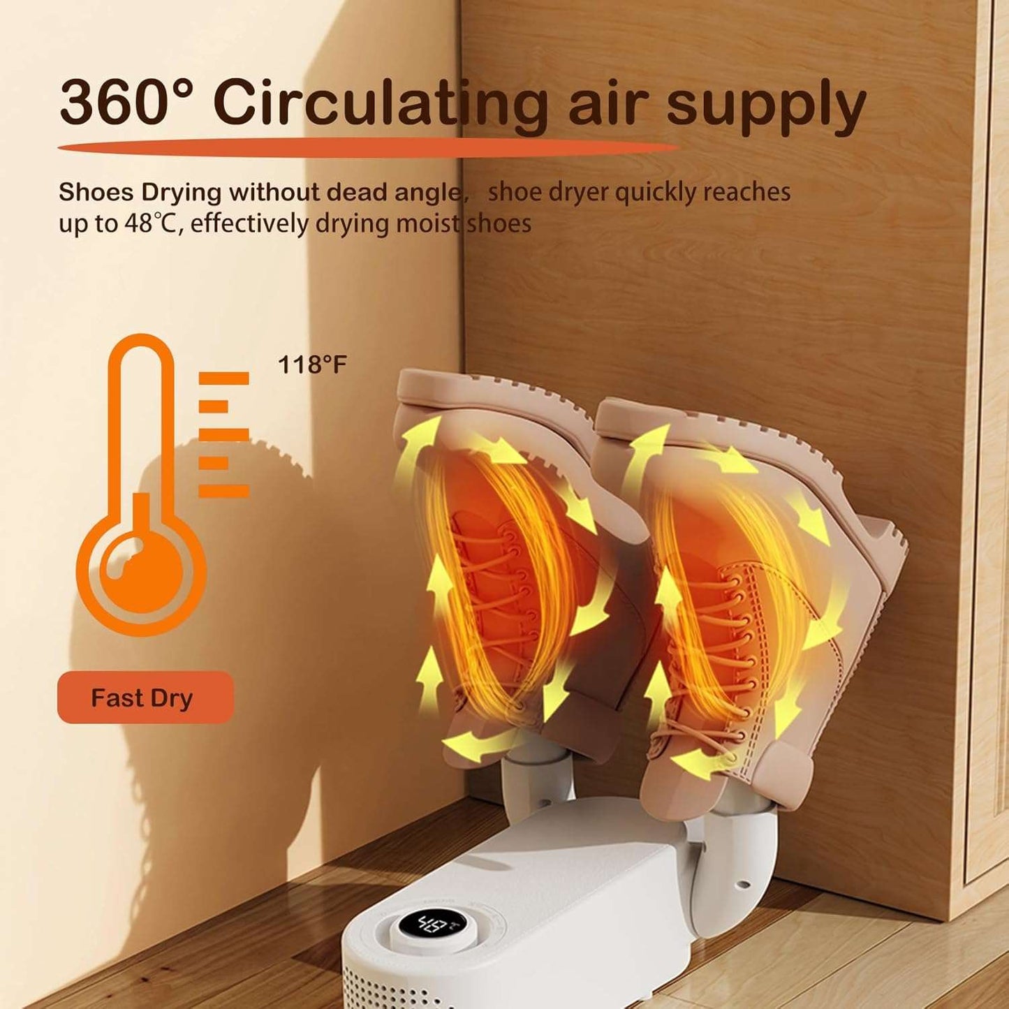 DryTec Foldable Shoe Dryer and Deodorizer - NEESTEC