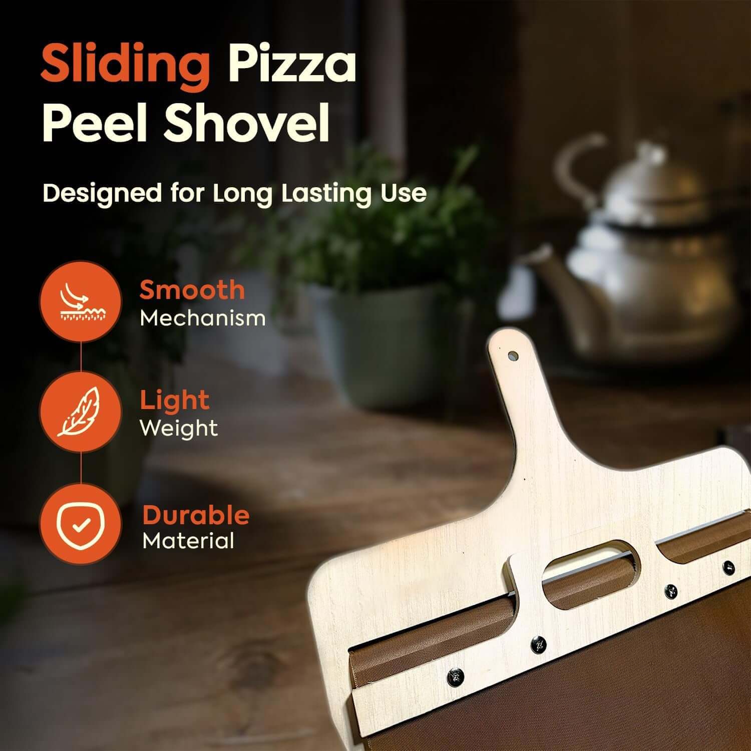 PizTec Premium Sliding Pizza Peel - NEESTEC